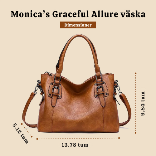 Monica’s Graciösa Fägring | Elegant Läder Axelväska